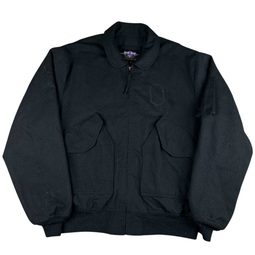 Gibson‎ & Barnes Black Nomex Bomber Flight Jacket Men's Large Flame Resistant